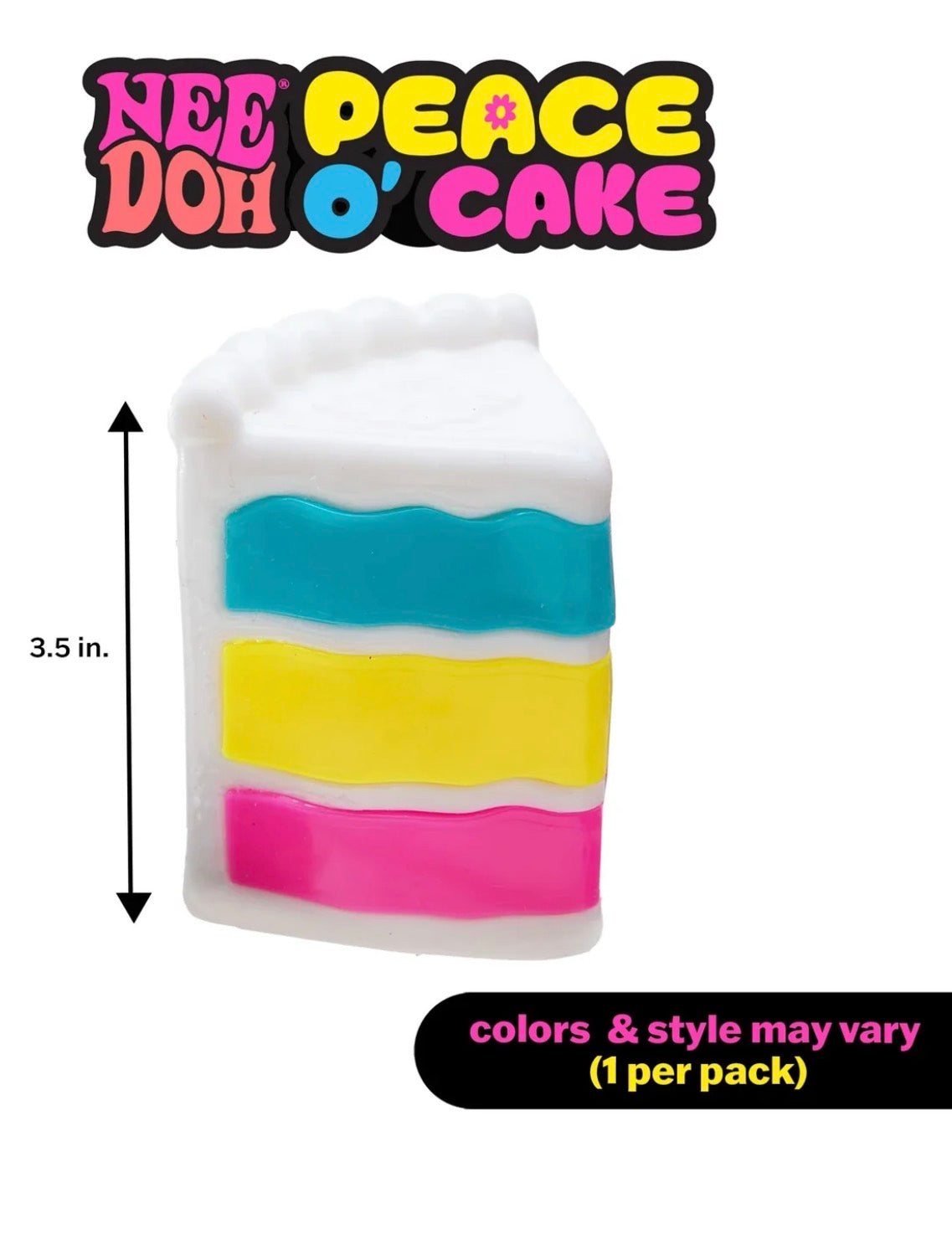 NeeDoh Peace O’ Cake colourful cake-shaped squishy toy