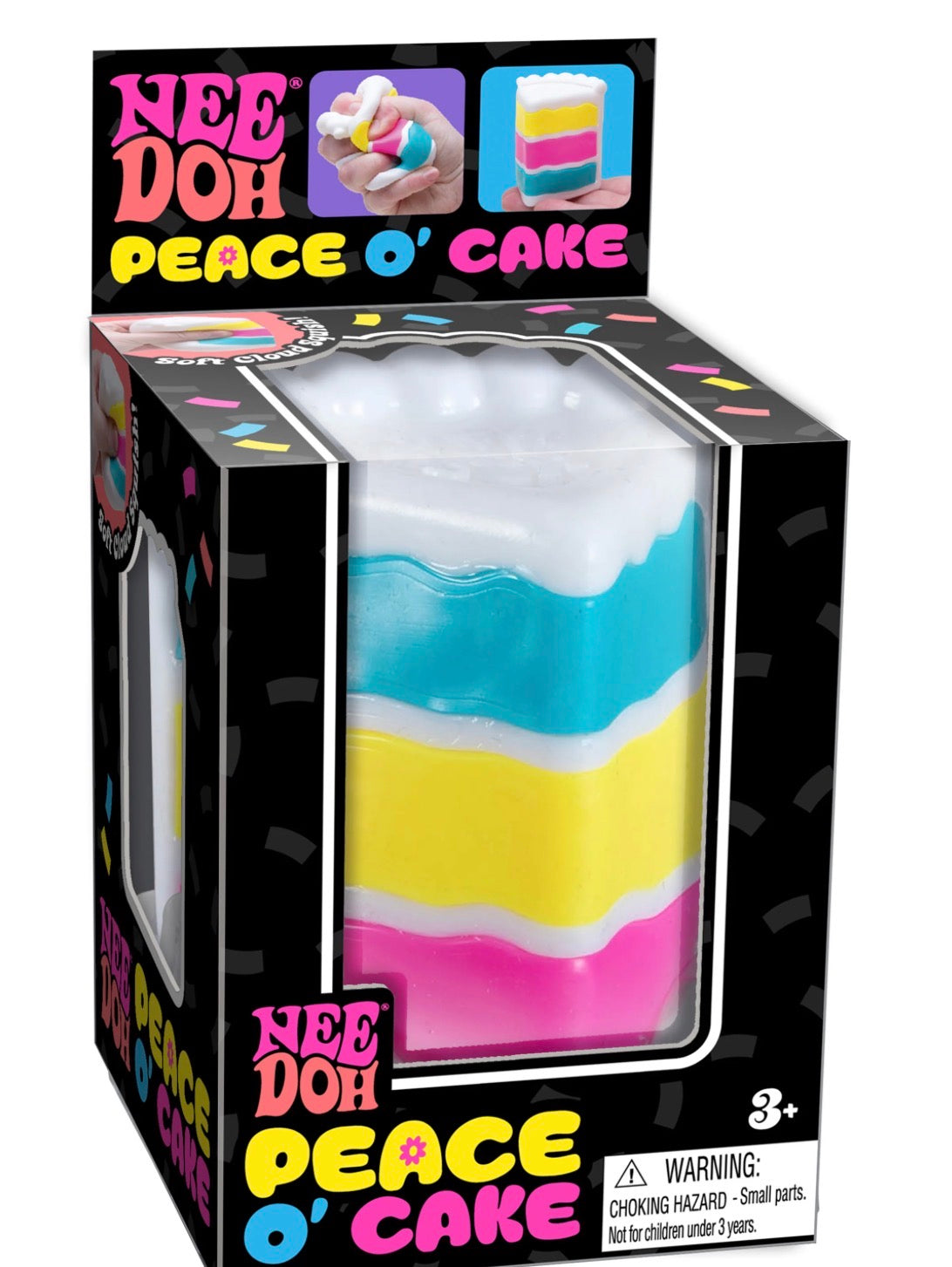NeeDoh Peace O’ Cake colourful cake-shaped squishy toy
