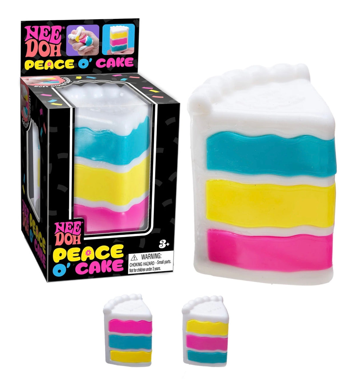 NeeDoh Peace O’ Cake colourful cake-shaped squishy toy
