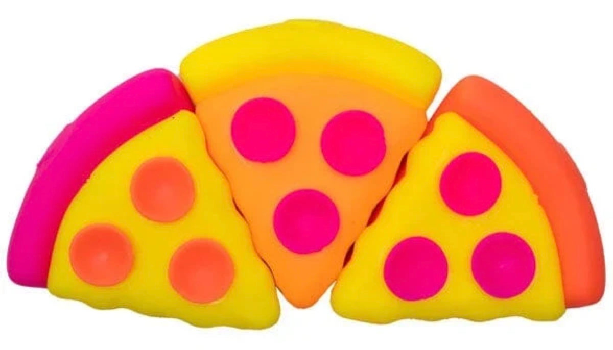 NeeDoh Squeezza pizza-shaped squishy toy
